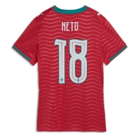 Camiseta Portugal Pedro Neto #18 Primera Equipación Replica Mundial 2026 para mujer mangas cortas